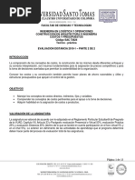 Evaluación Distancia Costos y Presupuestos 2019-1 Parte 2