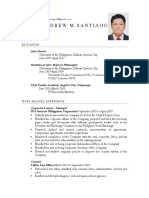 Curriculum Vitae - Santiago Mark Andrew M Latest As of April 2019