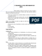 Crecimiento y Desarrollo Del Niño Menor de 5 Años