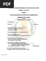 2019 - 04 - 22 - The Historic Judgment of The Madras High Court Madurai Bench Which Banned Intersex Sex-Selective Surgeries in Tamil Nadu State of India