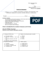 Prueba 2 Numeros y Adiciones y Sustracciones