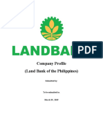 Company Profile (Land Bank of The Philippines) : Submitted by