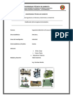 Clasificacion de Las Máquinas Herramientas