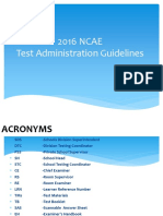 2016 NCAE Test Administration Guidelines