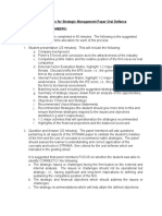 Guidelines For Strategic Management Paper Oral Defense For The Panel Members