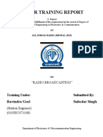 Major Training Report: Ravindra Goel Subedar Singh