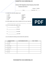 CBSE Class 3 English Practice Worksheet