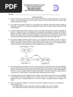 2 Lista de Exercícios-2019 - BALANÇO de MASSA