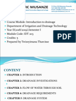 Presentation of Introduction To Drainage