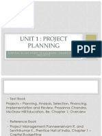 Unit 1 Capital Allocation Framework Financing of Projects