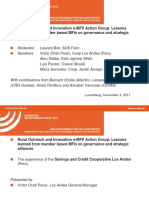 Rural Outreach and Innovation E-Mfp Action Group: Lessons Learned From Member Based Mfis On Governance and Strategic Alliances