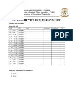 Evaluation Sheet