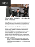 Cómo Saber Si Alguien Está Robando en Tu Empresa