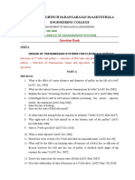 Design of Transmission Systems Question Bank 1