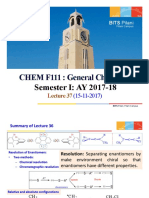 CHEM F111: General Chemistry: Semester I: AY 2017-18