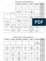 Monday Tuesday Wednesday Thursday Friday Saturday Sunday: Monthly Hse Plan For December-2018