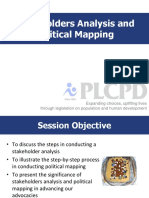 Stakeholders Analysis and Political Mapping