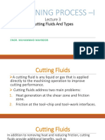 Machining Process - I: Cutting Fluids and Types