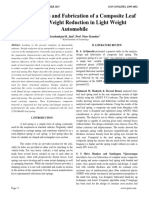 Design, Analysis and Fabrication of A Composite Leaf Spring For Weight Reduction in Light Weight Automobile