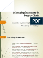 Managing Inventory in Supply Chain: Industrial Engineering Department University of Surabaya