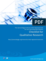 Checklist For Qualitative Research