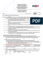 Business Math First Quarter - Answer Key