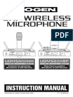 Instruction Manual: UDMS800HH UDMS800HH UDMS800BP UDMS800BP UDMS800HH