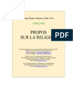 Alain - Propos Sur La Religion