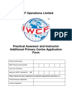 AC-0025 Practical Assessor and Instructor Additional Primary Centre Application Form