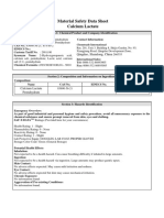 Material Safety Data Sheet Calcium Lactate: Qingdao, Shandong, China