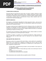 Pliego de Especificaciones Técnicas CENTRO