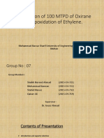 Production of 100 MTPD of Oxirane by Epoxidation of Ethylene