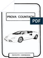 Prova Lamborghini Countach Owner's Handbook PDF