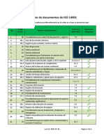 Lista de Documentos ISO 14001 PDF