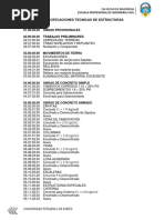 Especificaciones Tecnicas - Estructuras