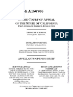 Monsanto's Opening Appeal Brief in Dewayne Johnson Case Re Glyphosate