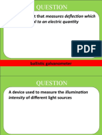 An Instrument That Measures Deflection Which: Is Proportional To An Electric Quantity