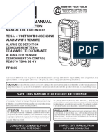 Manual Ryobi Alarm RP4300