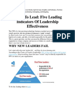 Ready To Lead: Five Leading Indicators of Leadership Effectiveness