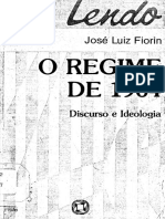 Livro Jose Luiz Fiorin O Regime de 1964 PDF