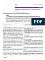 Journal of Food: Effect of Preservatives and Storage Temperatures On The Quality of Mango Slices Dipped in Sugar Solution