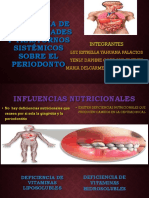 Influencia de Enfermedades y Trastornos Sistemicos Sobre El Periodonto