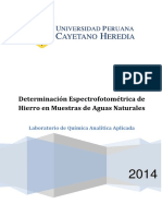 Informe Quimica Analitica Determinacion de Hierro