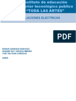 Instalaciones Electricas: Edison Andrada Barvoza Hasher Roy Vargas Merino Yury Nilthon Cordova