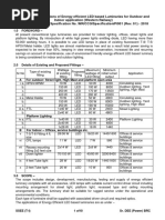 Tech Specs of LED Fittings