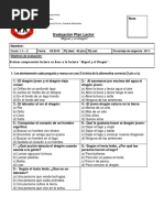 Prueba Plan Lector 2do Miguel y El Dragón
