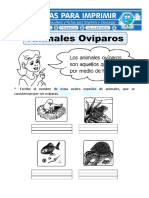 Ficha de Animales Ovíparos para Primaria