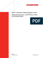 Specification, Controls and Accessories: MX341 Automatic Voltage Regulator (AVR)