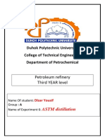 Duhok Polytechnic University College of Technical Engineering Department of Petrochemical