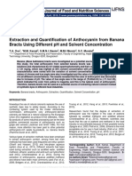 Extraction and Quantification of Anthocyanin From Banana Bracts Using Different PH and Solvent Concentration